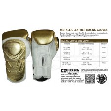Metallic Gold Leather Boxing Gloves